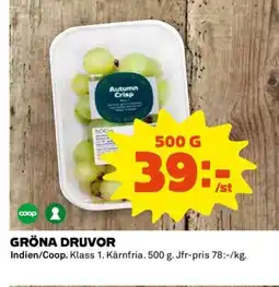 Coop Gröna druvor erbjuda