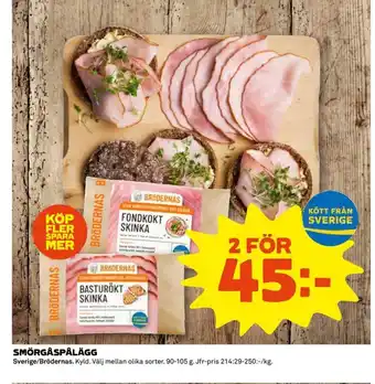 Coop Smörgåspålägg erbjuda
