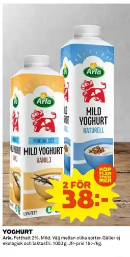 Coop ARLA Yoghurt erbjuda