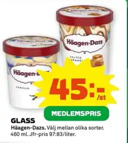 Coop HÄAGEN-DAZS Glass erbjuda