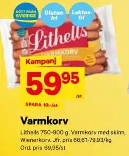 City Gross LITHELLS Varmkorv erbjuda