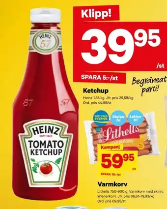 City Gross HEINZ Ketchup erbjuda