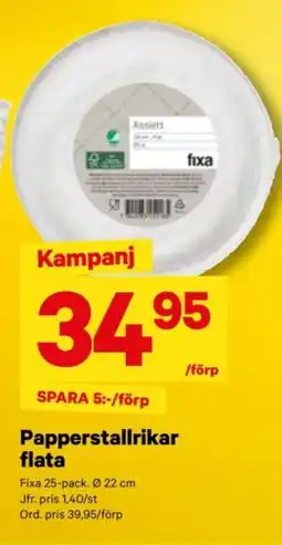 City Gross FIXA Papperstallrikar flata erbjuda
