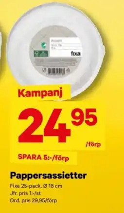 City Gross FIXA Pappersassietter erbjuda