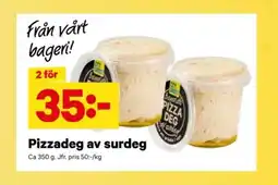 City Gross Pizzadeg av surdeg erbjuda