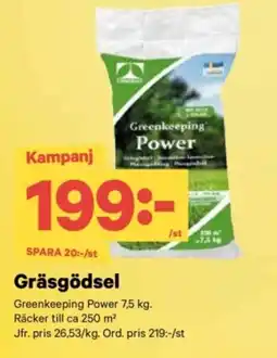 City Gross GREENKEEPING POWER Gräsgödsel erbjuda