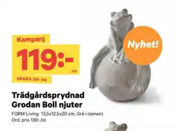 City Gross Trädgårdsprydnad grodan boll njuter erbjuda