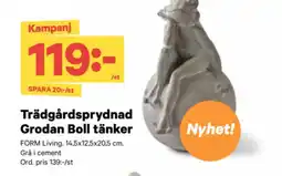 City Gross Trädgårdsprydnad grodan boll tänker erbjuda