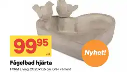 City Gross Fågelbad hjärta erbjuda