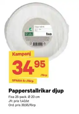 City Gross Papperstallrikar djup erbjuda