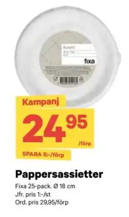 City Gross FIXA Pappersassietter erbjuda