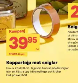City Gross Koppartejp mot sniglar erbjuda