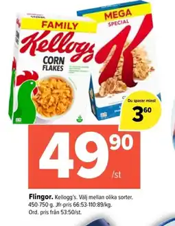 Coop Extra KELLOGG'S Flingor erbjuda