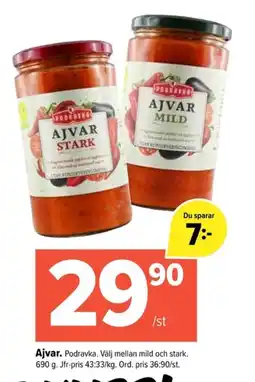 Coop Extra Ajvar erbjuda