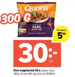 Coop Extra QUORN Ovo-vegetarisk färs erbjuda