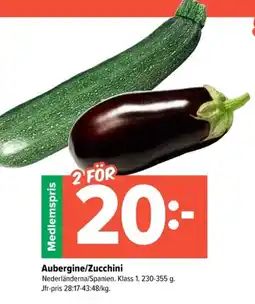 Coop Extra Aubergine/zucchini erbjuda
