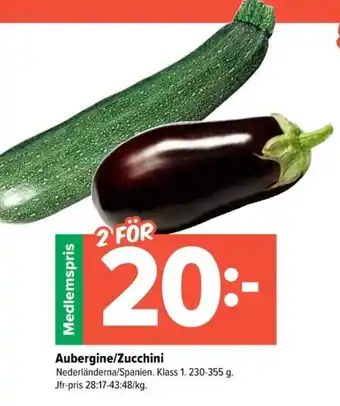 Coop Extra Aubergine/zucchini erbjuda