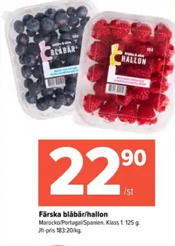 Coop Extra Färska blåbär/hallon erbjuda
