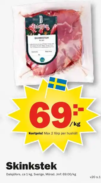 Pekås Skinkstek erbjuda