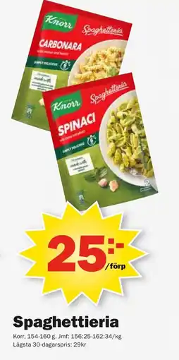 Pekås KNORR Spaghettieria erbjuda