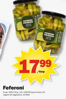 Pekås COOP Feferoni erbjuda