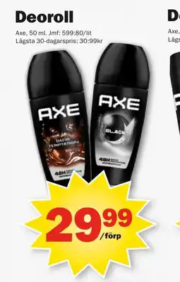 Pekås AXE Deoroll erbjuda