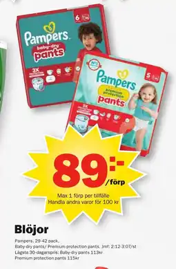 Pekås PAMPERS Blöjor erbjuda