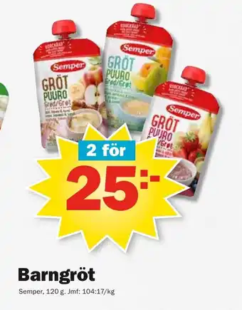 Pekås SEMPER Barngröt erbjuda