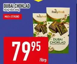 Matdax FRUITY CHOKLAD Dubai choklad erbjuda