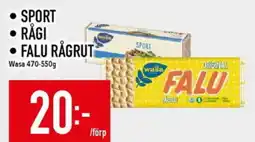 Matdax WASA • sport • rågi • falu rågrut erbjuda