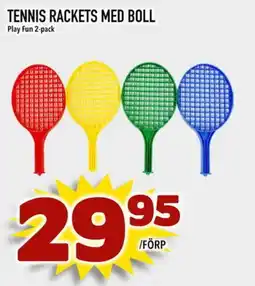 Din Mat Tennis rackets med boll erbjuda
