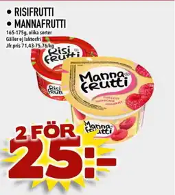 Din Mat • risifrutti • mannafrutti erbjuda
