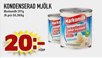 Din Mat MARKOMILK Kondenserad mjölk erbjuda