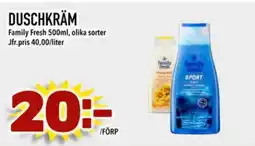 Din Mat FAMILY FRESH Duschkräm erbjuda