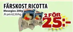 Matvärlden Tensta MESOGIOS Färskost ricotta erbjuda