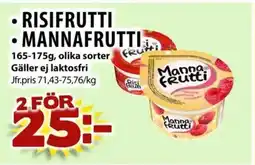 Matvärlden Tensta Risifrutti mannafrutti erbjuda