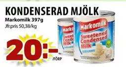 Matvärlden Tensta MARKOMILK Kondenserad mjölk erbjuda