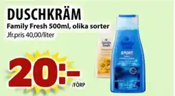 Matvärlden Tensta FAMILY FRESH Duschkräm erbjuda