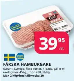 Tempo GARANT Färska hamburgare erbjuda