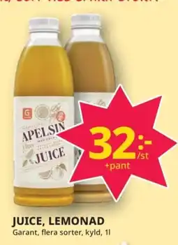 Tempo GARANT Juice, lemonad erbjuda