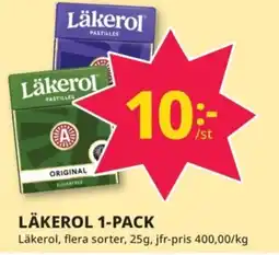 Tempo Läkerol 1-pack erbjuda