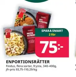 Tempo FINDUS Enportionsrätter erbjuda
