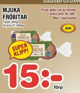 Nya Pulsen FAZER Mjuka fröbitar erbjuda