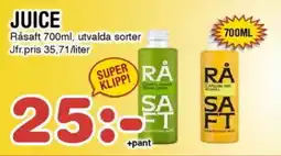 Nya Pulsen RASAFT Juice erbjuda