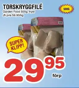 Nya Pulsen GARDEN FOOD Torskryggfilé erbjuda