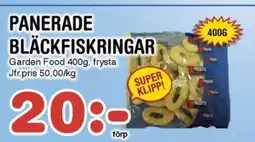 Nya Pulsen GARDEN FOOD Panerade bläckfiskringar erbjuda