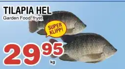 Nya Pulsen GARDEN FOOD Tilapia hel erbjuda