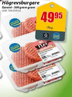 Extra Mjällby Stormarknad GARANT Högrevsburgare erbjuda