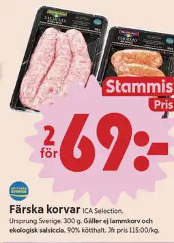 ICA Nära Färska korvar erbjuda