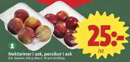 ICA Nära Nektariner i ask, persikor i ask erbjuda